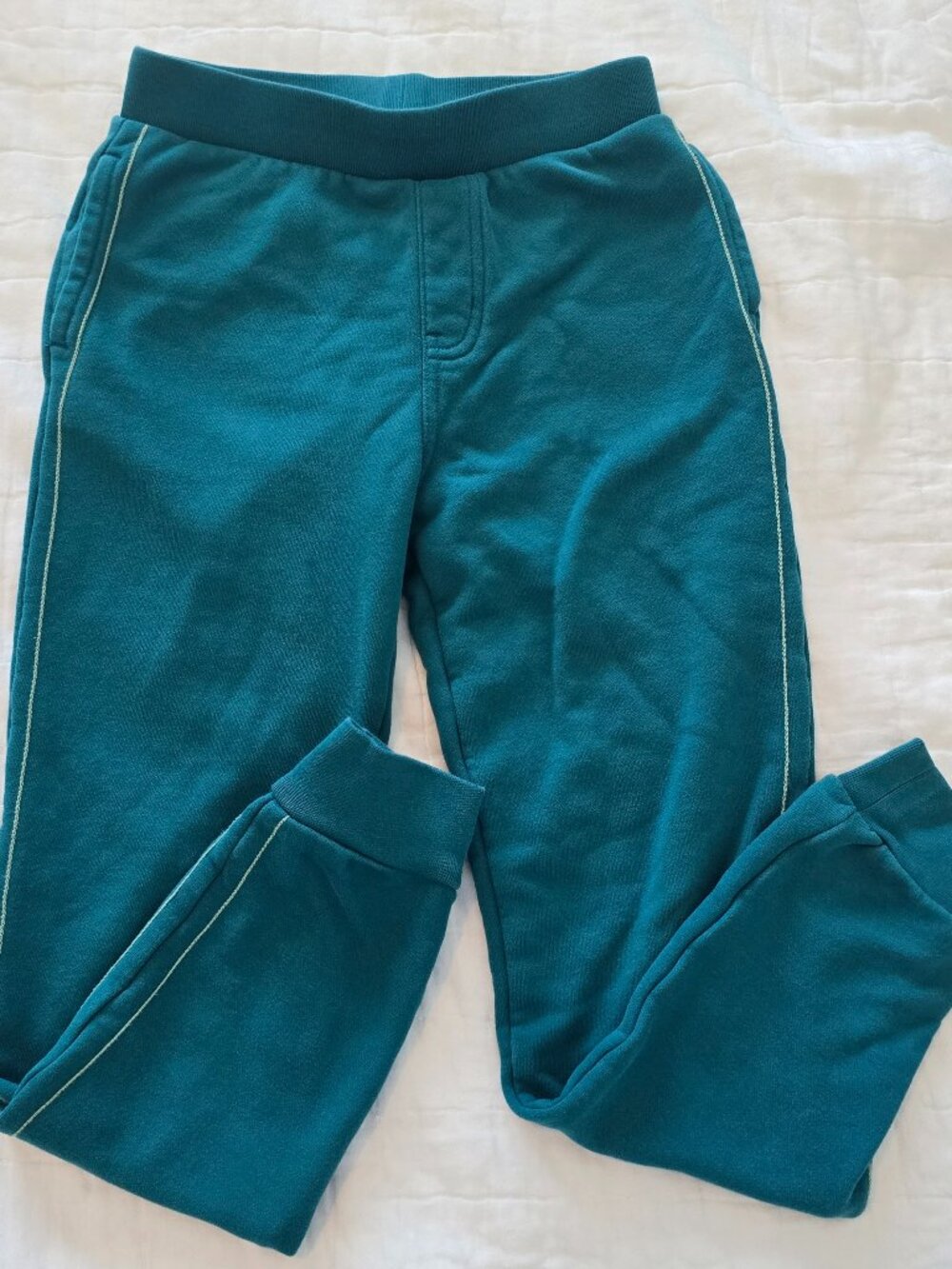 Size 10 (Age 8-9) Tea Collection Kids French Terry Joggers - Teal